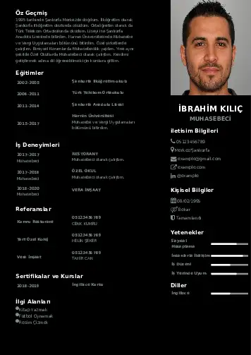 Muhasebeci Cv Örnekleri cv indir